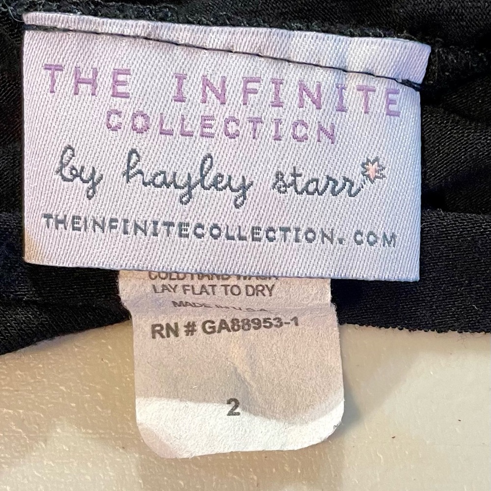 The Infinite Collection by Hayley Starr 2 Black Midi Dress GUC - Picture 5 of 6